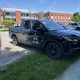 Black Lawn Rangers pickup that was involved in the single vehicle crash in front of the freeze at 1 pm on 8 June 2026