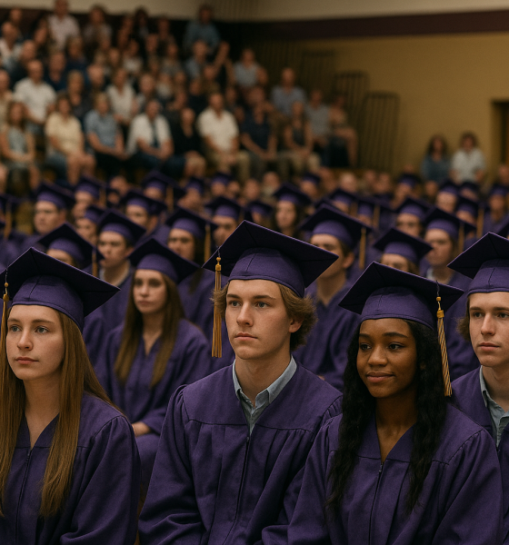 Bellows Falls Union High School Celebrates 58 Graduates Indoors