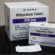Mifepristone 200 mg tablet packaging and blister pack