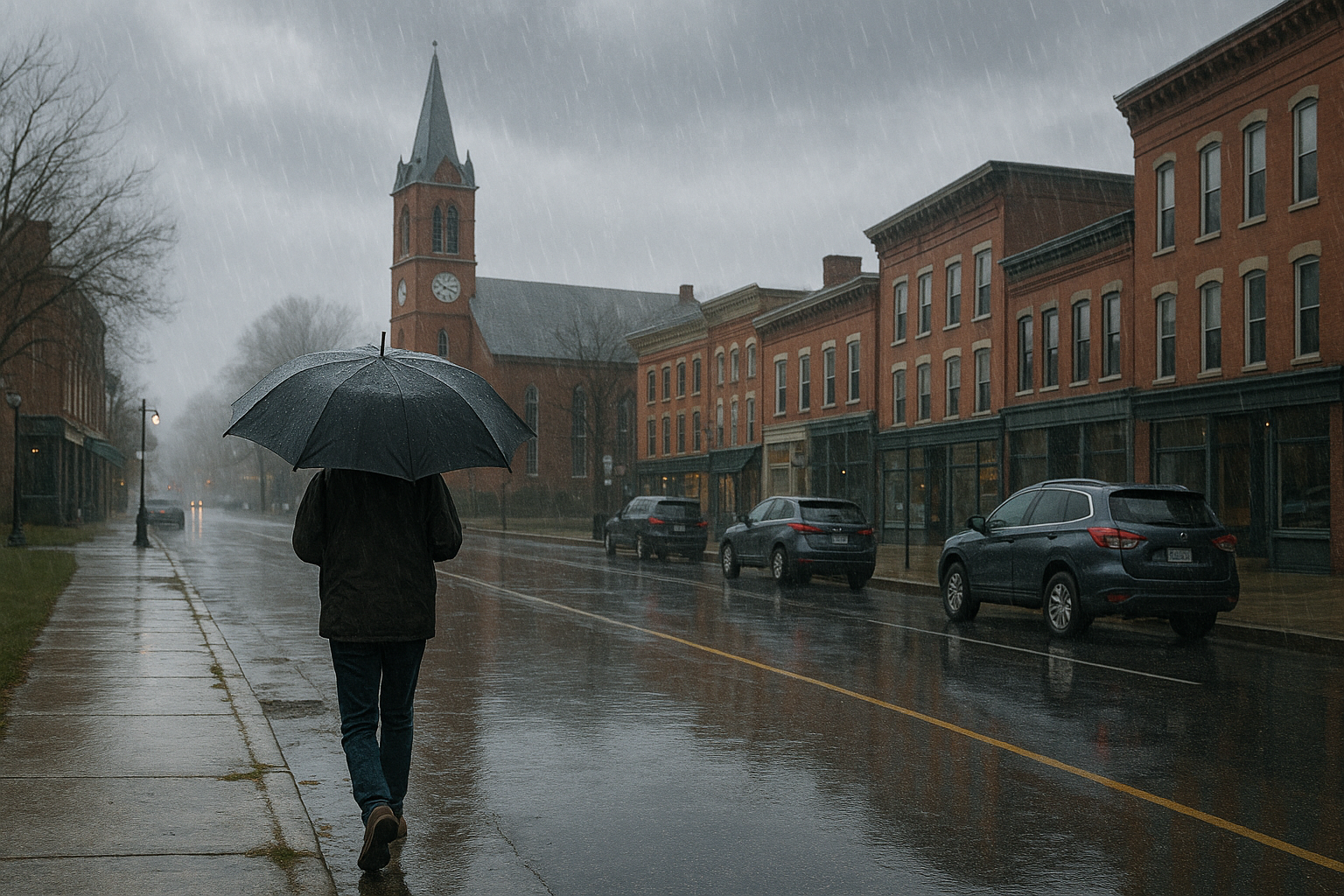 Rainy Start to the Week in Bennington, VT