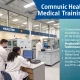 Medical students training in modern laboratory classroom