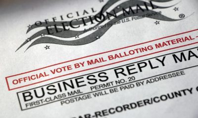 Official election mail vote-by-mail ballot envelope
