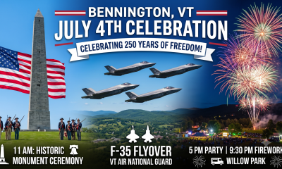 Bennington VT July 4th celebration event banner