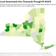 New York counties shaded by NY HELPS hiring totals