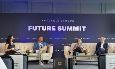 Panel discussion at Future Summit conference stage