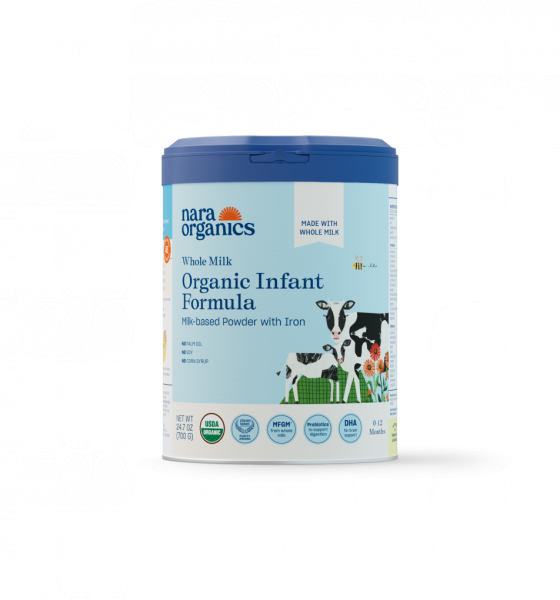 Nara Organics Whole Milk Organic Infant Formula container