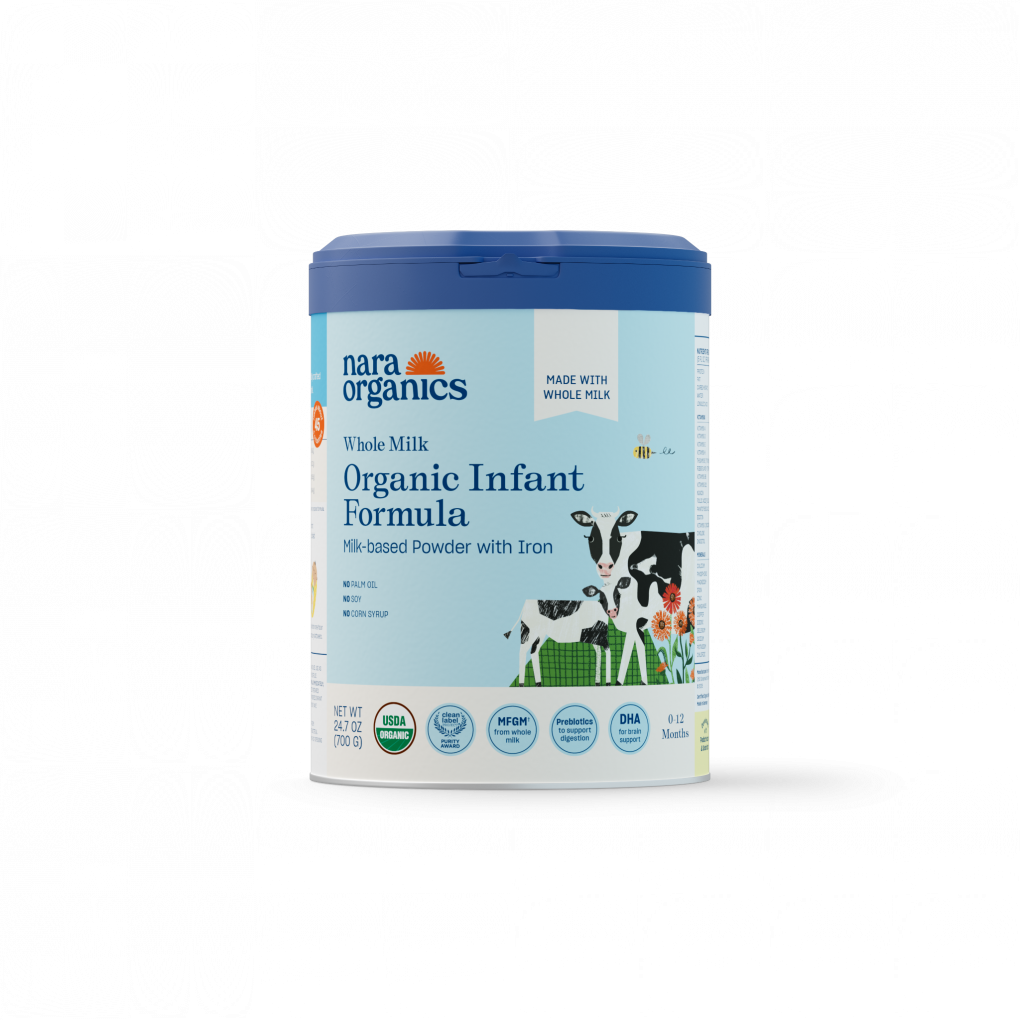 Nara Organics Whole Milk Organic Infant Formula container