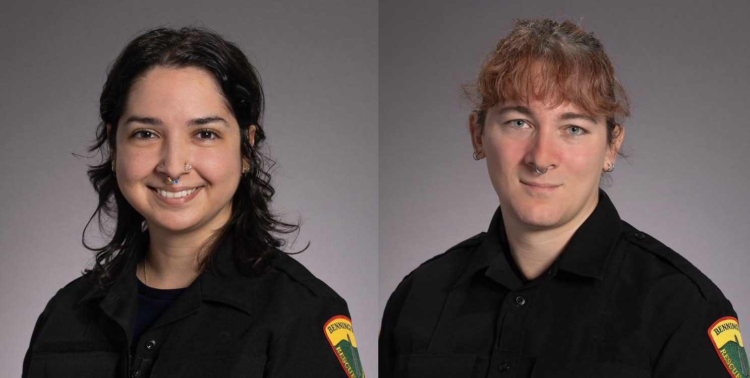 Two Bennington rescue personnel in uniform portrait