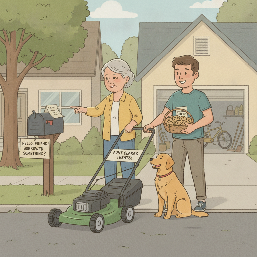 Aunt Clara: How to Retrieve Your Lawnmower Without Starting a Neighborhood War