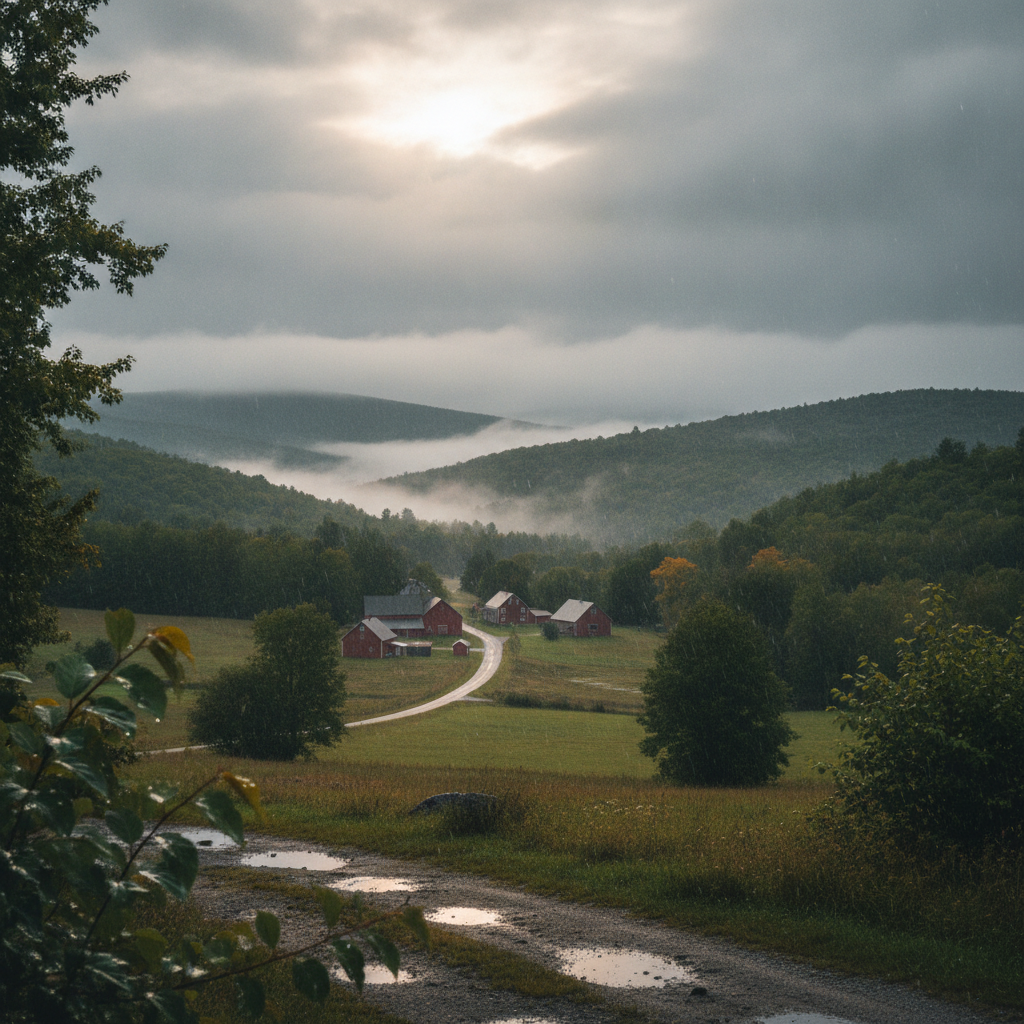 Bennington County Forecast: Mild Late-Summer Days, Cloud Cover, and Spotty Drizzle Ahead
