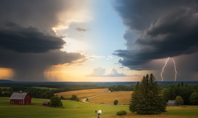 Bennington County Weather: Showers Today, Drier Midweek Break, and Thursday Thunderstorms