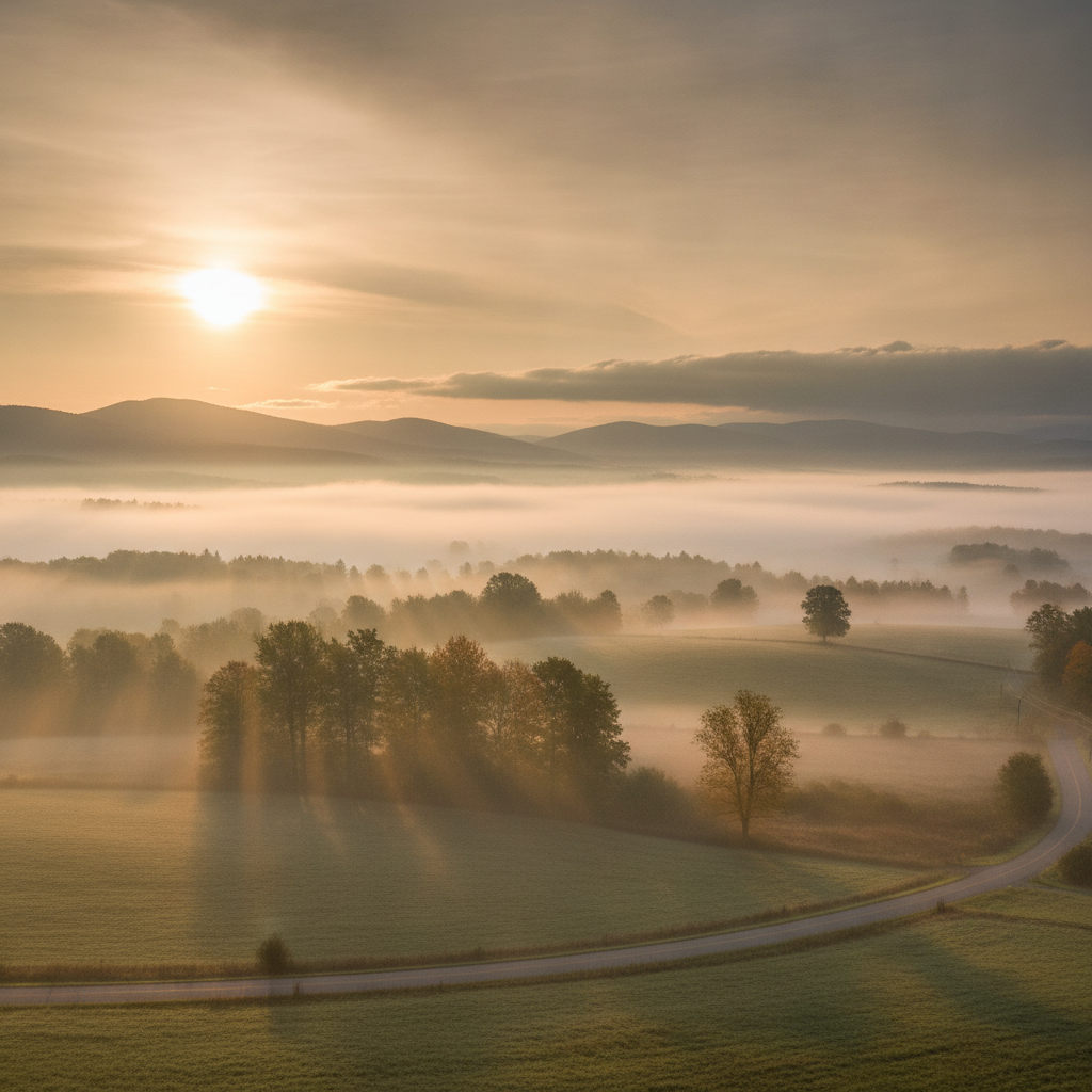 Bennington Weather: Morning Fog and Comfortable Warmth Ahead of Late-Week Drizzle