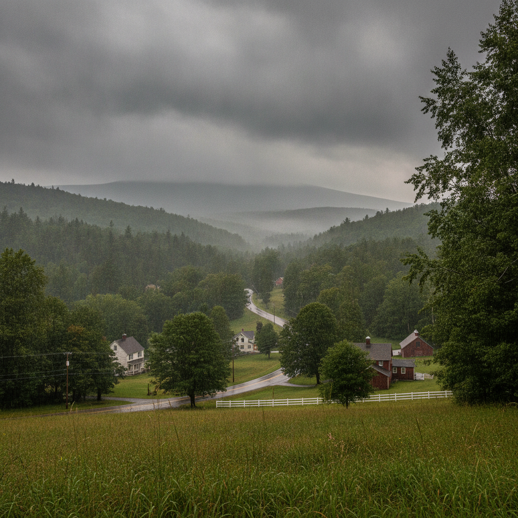 Drizzle and Overcast Skies Settle Over Bennington: Late August Valley Forecast
