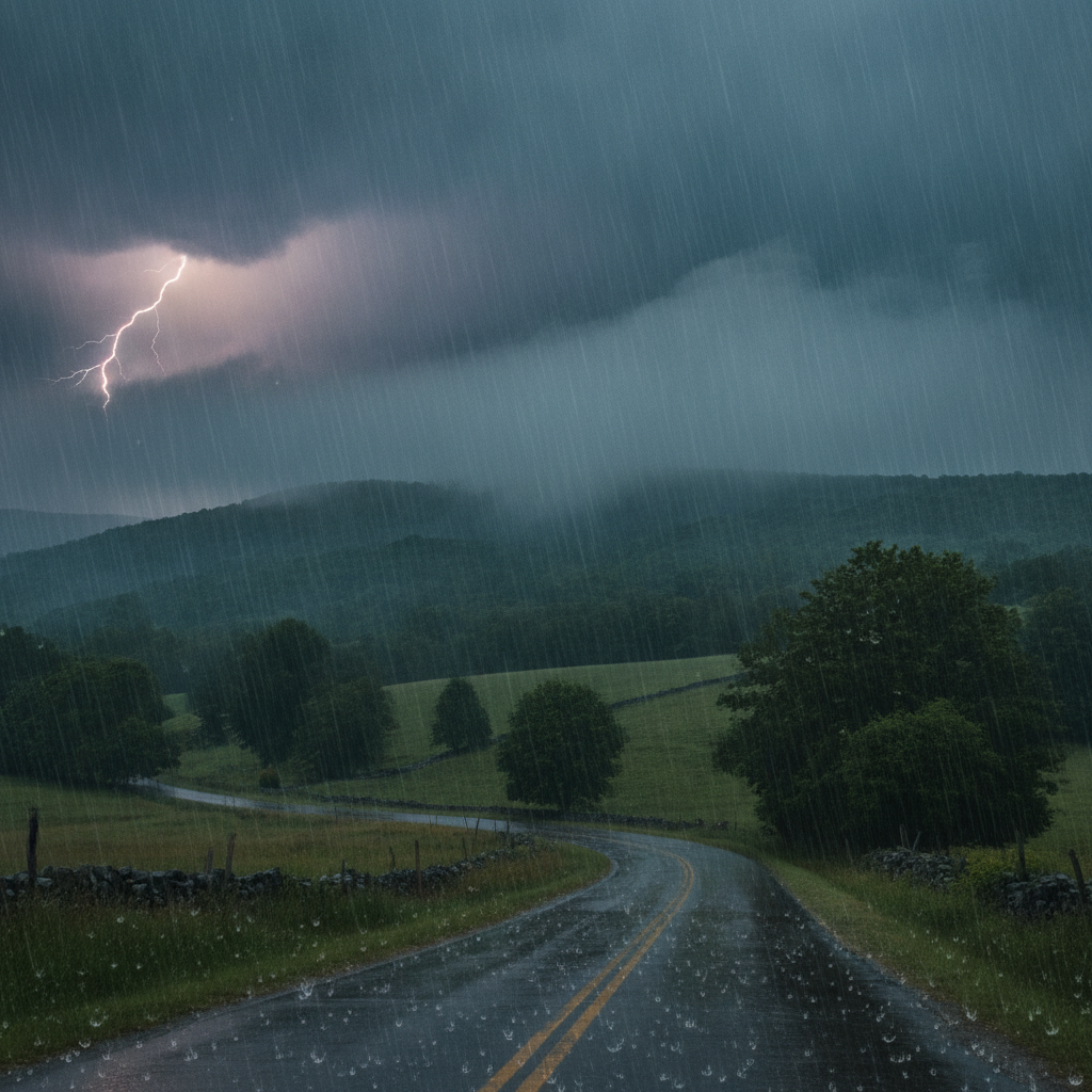 Humid Stretch with Moderate Rain and Monday Thunderstorms Across Bennington County