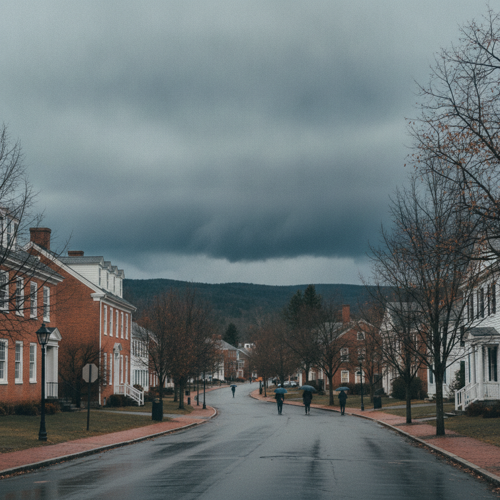 Mild and Overcast Today in Bennington Before Heavy Rain Arrives