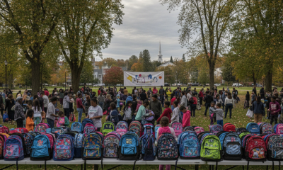 Ninth Annual Bennington Night Out Supplies 350 Backpacks for Students