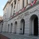 Exterior view of the U.S. Court of Appeals building with decorative banners, symbolizing leg — telehealth abortion lawsuit