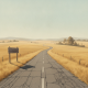A winding road through a dry, golden landscape under a clear sky, symbolizing heat advis — Bennington County heat advisory