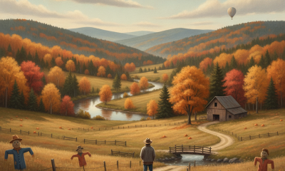 A scenic autumn landscape in Bennington Valley with colorful foliage, a winding path, and — Bennington VT weather forecast