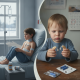 A split image showing a sick child in a hospital bed and a young boy — immigration enforcement impact on childrens health