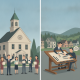 Illustration depicting a group of people holding documents outside a gove — North Bennington Short Term Rental Regulations