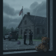 Two police officers discussing outside a stone building in Shaftsbury, VT, wit — Shaftsbury VT child cruelty investigation