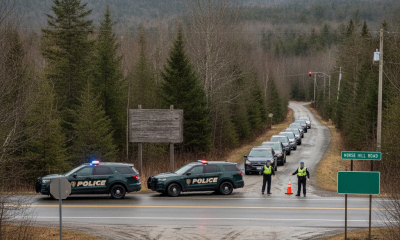 Two police vehicles block the intersection of Morse Hill Road and Kelleher Road in Dorset, VT, — Morse Hill Road Dorset VT