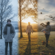 Bennington County weather forecast illustrated by a frosty morning, a sunny fall walk, and a breezy afternoon.