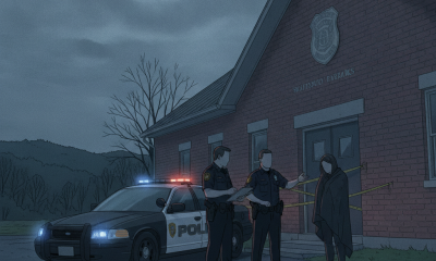 Two Vermont State Police officers investigate outside Shaftsbury Barracks — vermont state police shaftsbury investigation